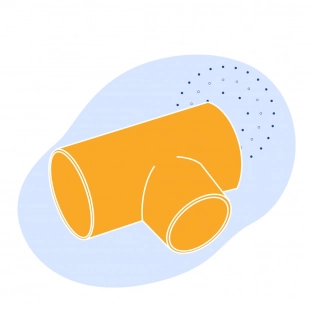 Тройник медный с направленным отводом 10 мм М1р ГОСТ 32590-2013