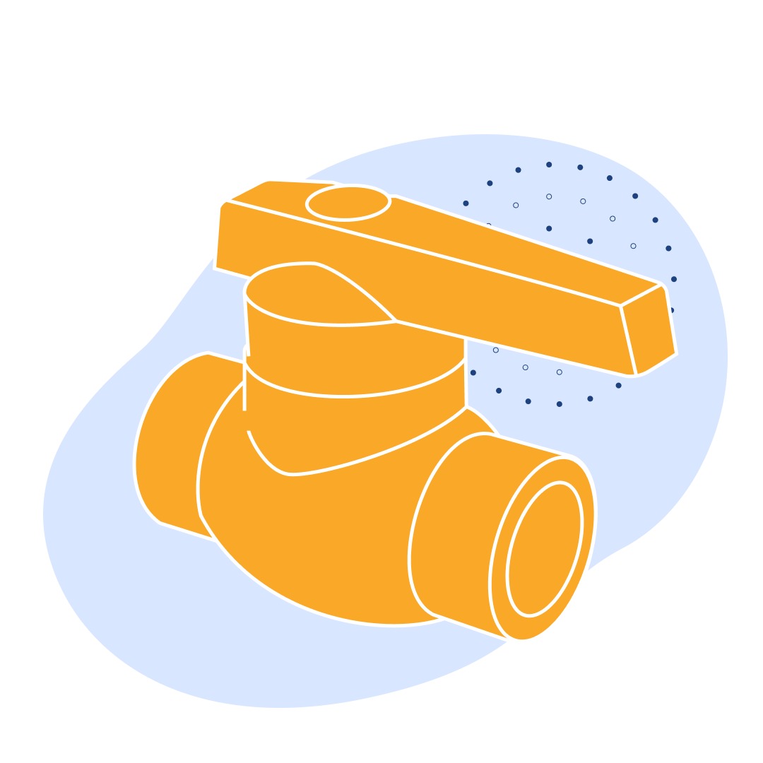 Кран полипропиленовый шаровый Ду 40 мм