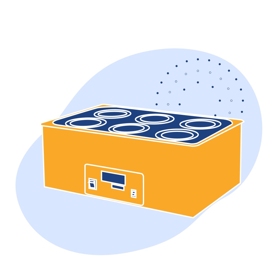 Лабораторная баня ЛБ23-2 350х210х290 мм 5.2 кг