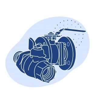 Титановый кран шаровой проходной под приварку ДУ 50 мм РУ 40 кгс/см2 ГОСТ 9702-87